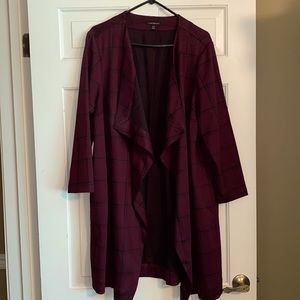 Lane Bryant Burgundy plaid jacket